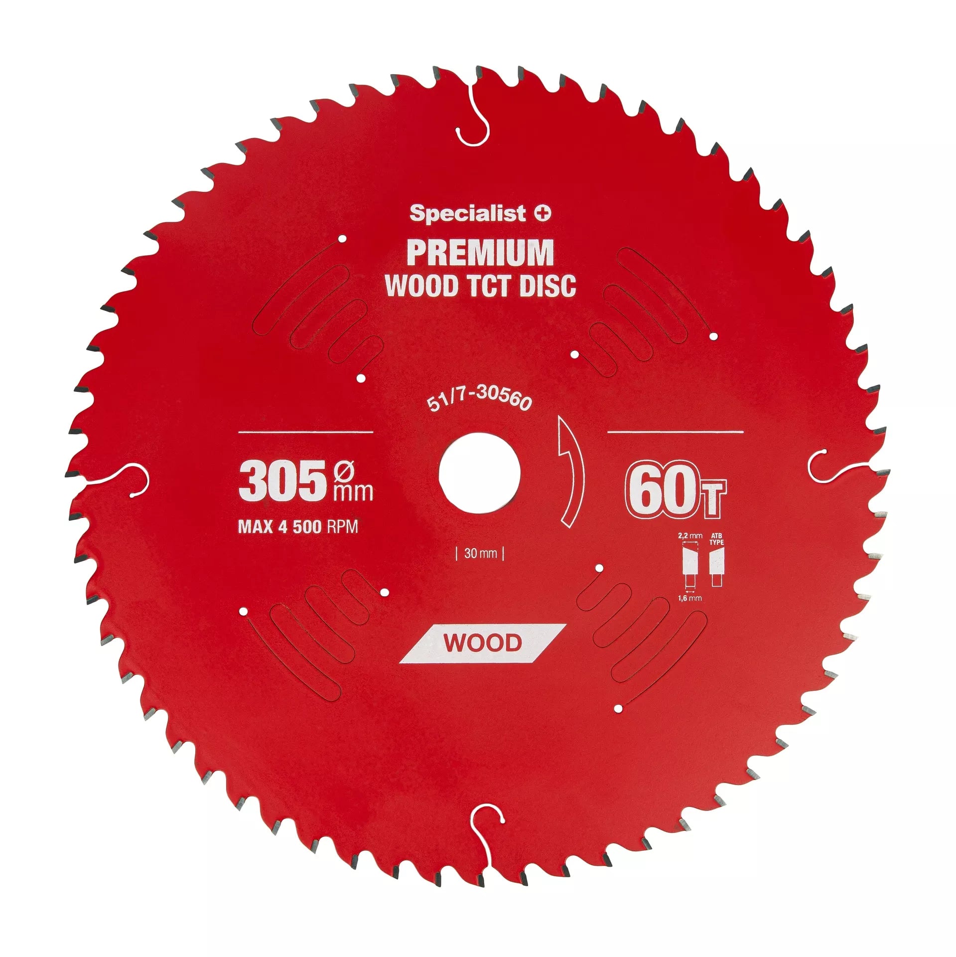 Pjovimo diskas 305x60Tx30mm, Wood PREMIUM, SPECIALIST+