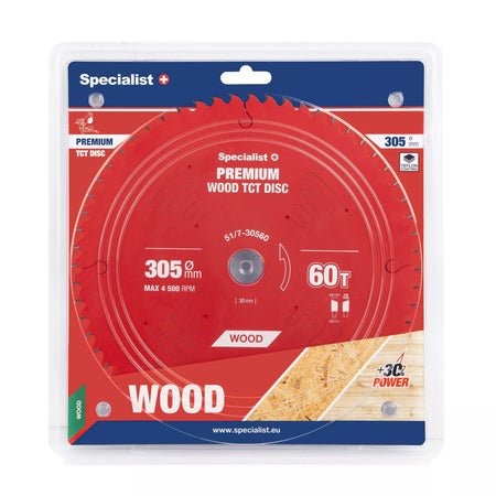 Pjovimo diskas 305x60Tx30mm, Wood PREMIUM, SPECIALIST+