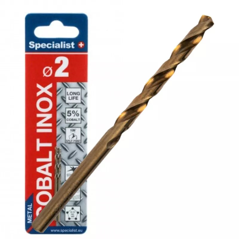 SPECIALIST+ metalo grąžtas COBALT, 2 mm