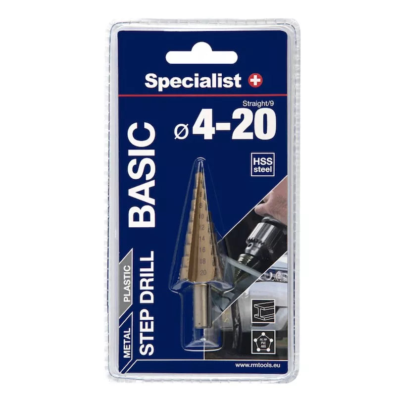 SPECIALIST+ žingsninis grąžtas BASIC, ⌀4-20