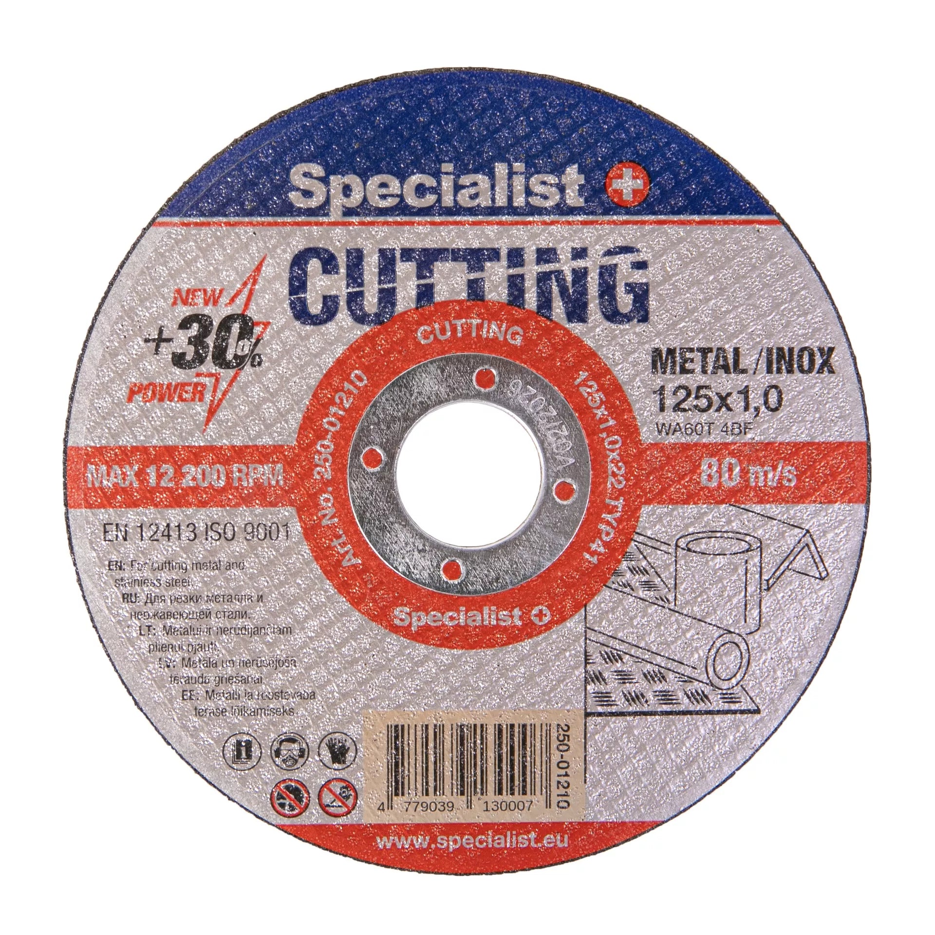 SPECIALIST+ metalo pj.diskas CUTTING, 125x1x22 mm 10 vnt. metal. d