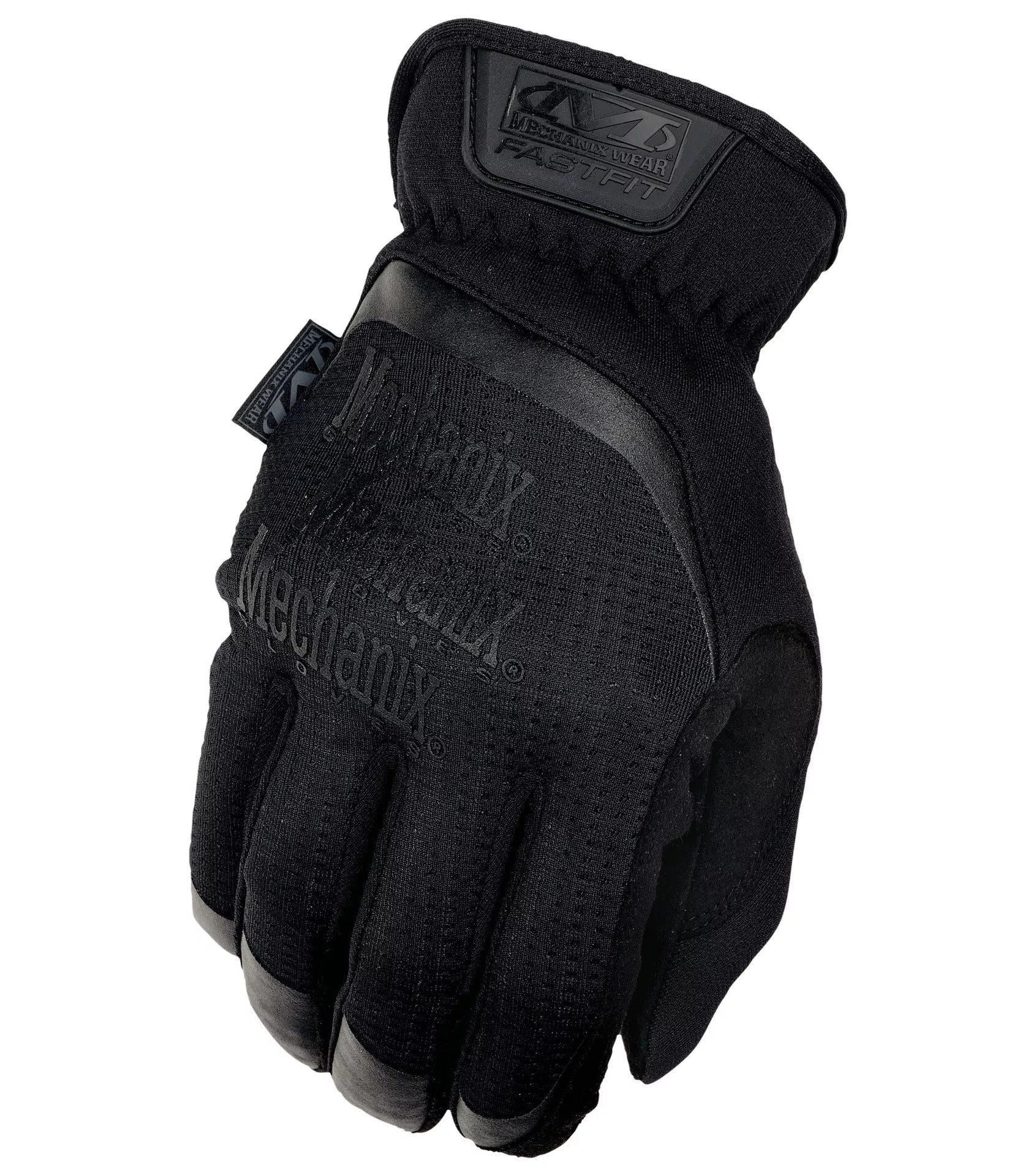 Pirštinės Mechanix FastFit® juodos, XL dydis. Rauktas rankogalis, 0.6 mm dirbtinė oda, TrekDry®, touchscreen technologija