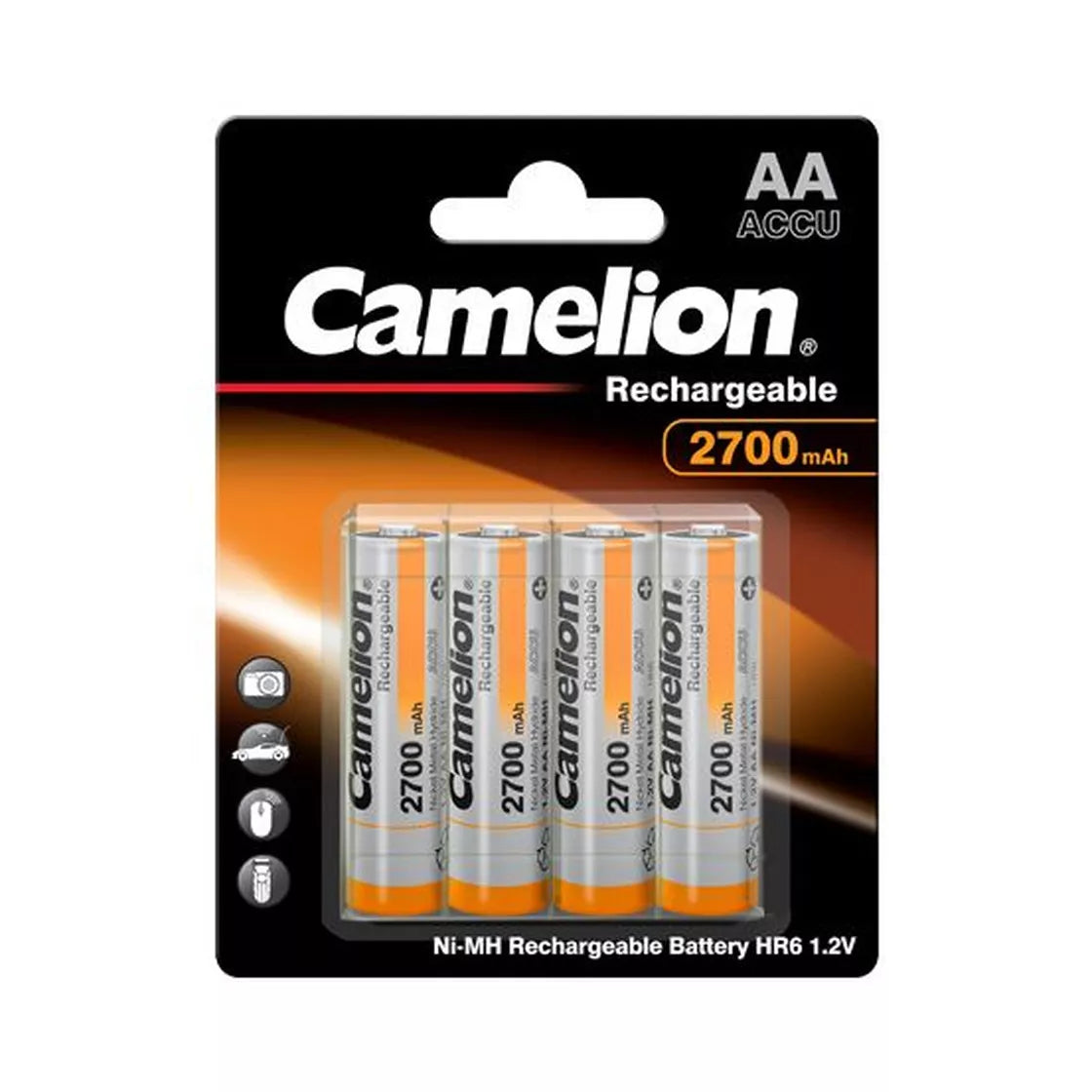 Įkraunami elementai, NH-AA2700BP4, CAMELION, 4 vnt.