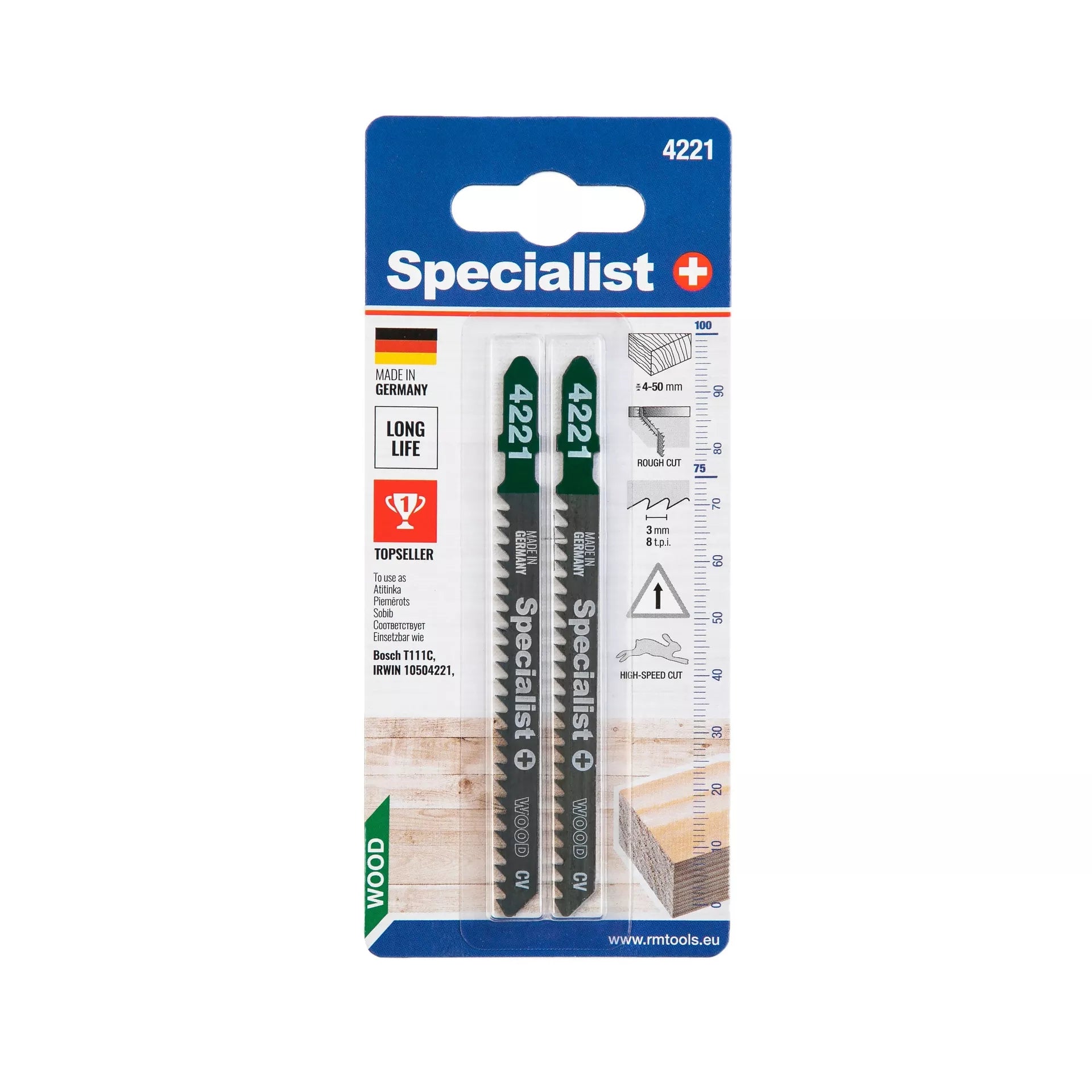 SPECIALIST+ pjūklelis 4221 (T111C), 2 vnt.