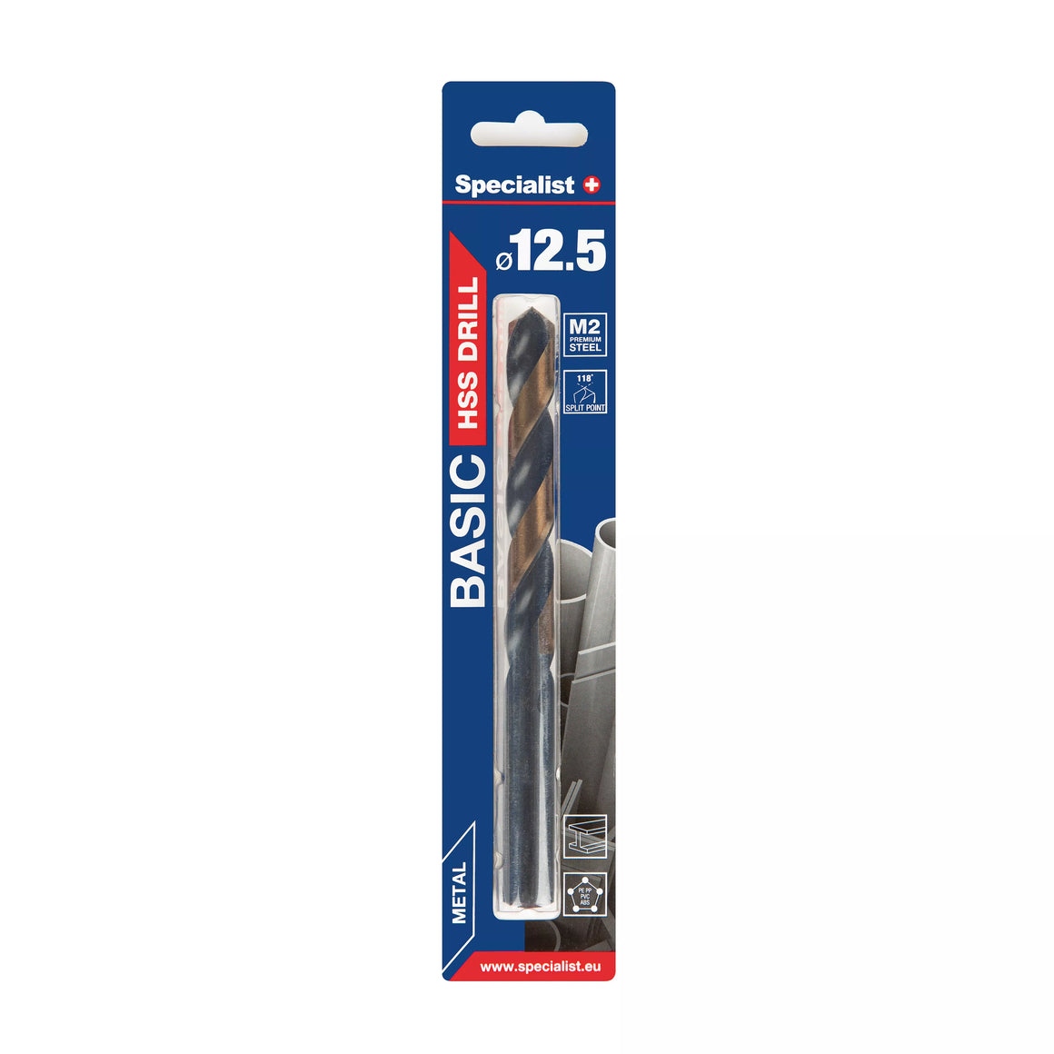SPECIALIST+ metalo grąžtas BASIC, 12.5 mm