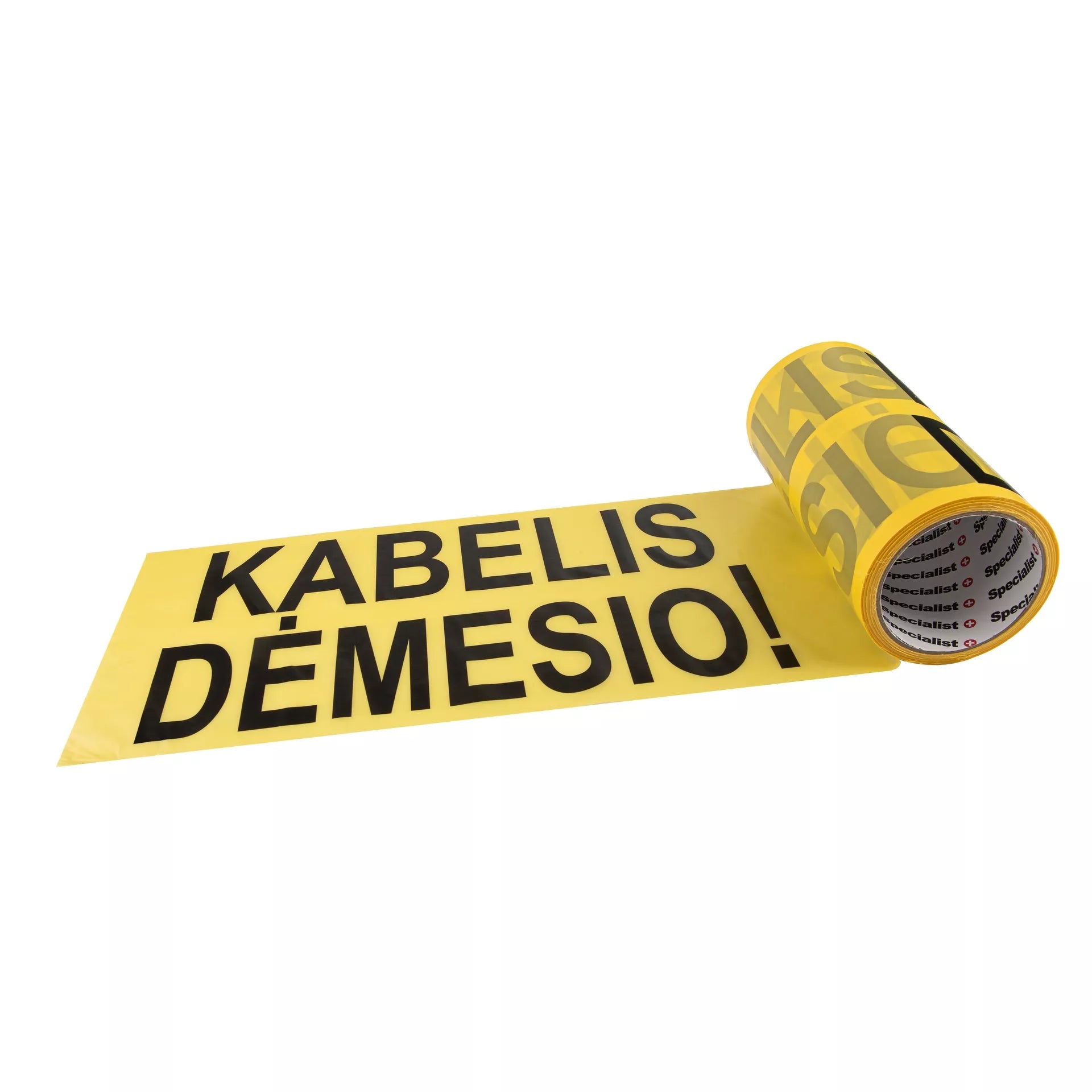 SPECIALIST+ juosta „DĖMESIO KABELIS“, 200 mm x 250 m