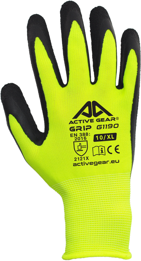 Pirštinės aplietos lateksu Active Grip, 9/L, ACTIVE GEAR