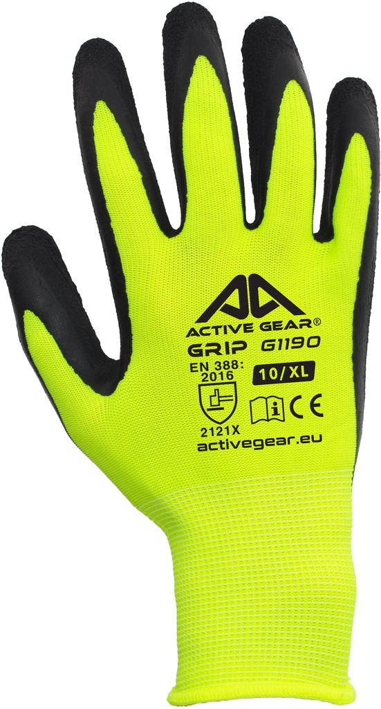 Pirštinės aplietos lateksu Active Grip, 9/L, ACTIVE GEAR
